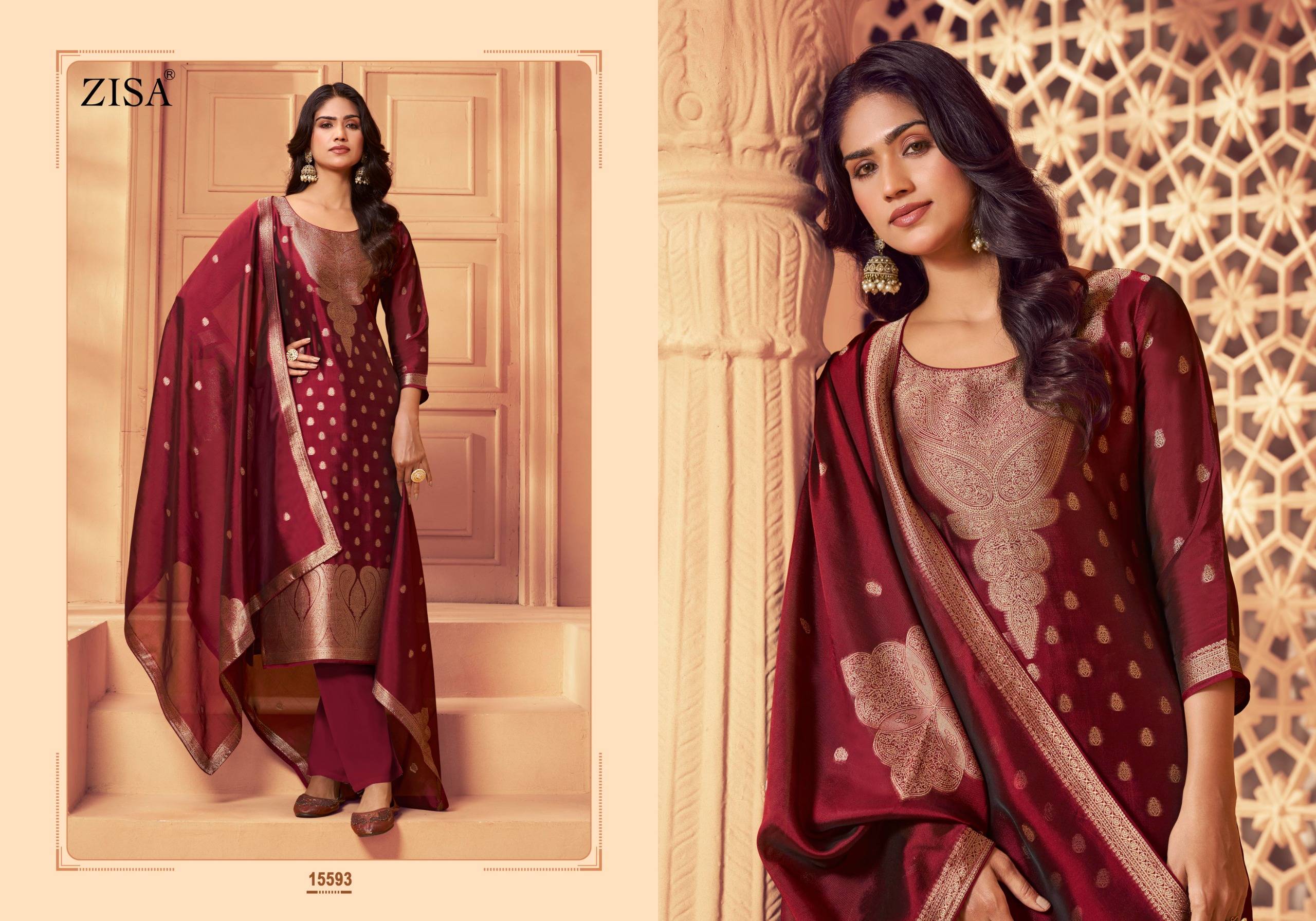 Silky Vol 6 By ZISA 15591 To 15594 Series Stylish Beautiful Colourful Bamberg Silk Dresses At Wholesale Price